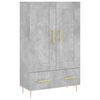 vidaXL Kaappi betoninharmaa 69,5x31x115 cm tekninen puu