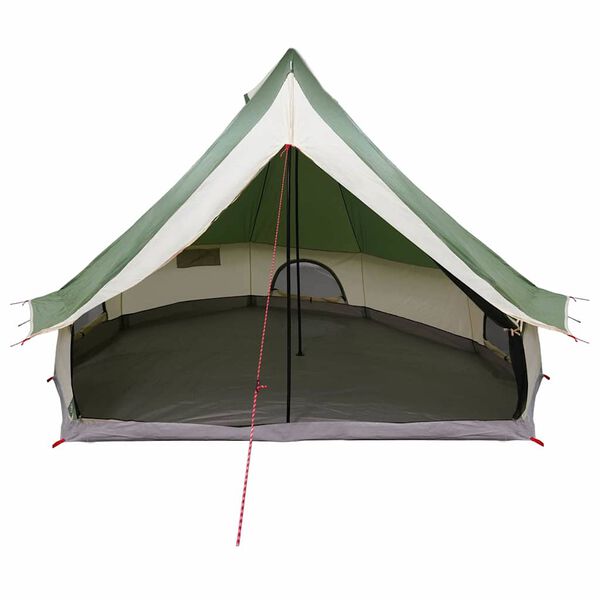 vidaXL Perhe Tipi Teltta katolla Vihreä ja beige 400 x 346 x 250 cm