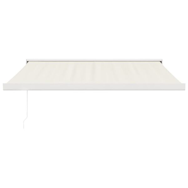 vidaXL Sis&auml;&auml;nkelattava markiisi kerma 3,5x2,5 m kangas/alumiini