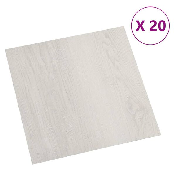 vidaXL Itsekiinnittyvä lattialankku 20 kpl PVC 1,86 m² beige