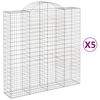 vidaXL Kaarevat kivikorit 5 kpl 200x50x200/220 cm galvanoitu rauta