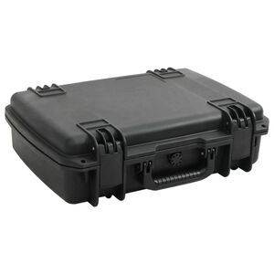 vidaXL Kannettava Flight Case Musta 50,5x37x14,5 cm PP