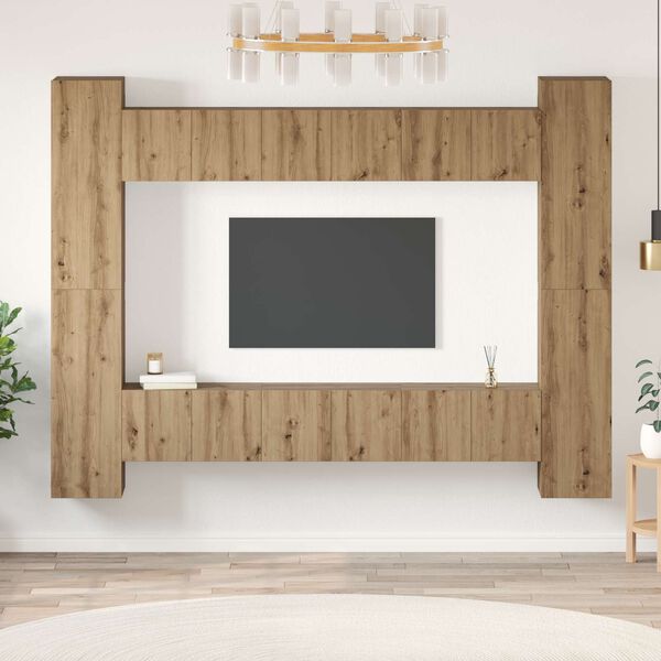 vidaXL TV-tasosetti 10 pcs Artisan tammi 30,5 x 30 x 90 cm
