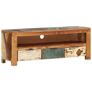 vidaXL TV-taso 110x30x40 cm t&auml;ysi kierr&auml;tyspuu