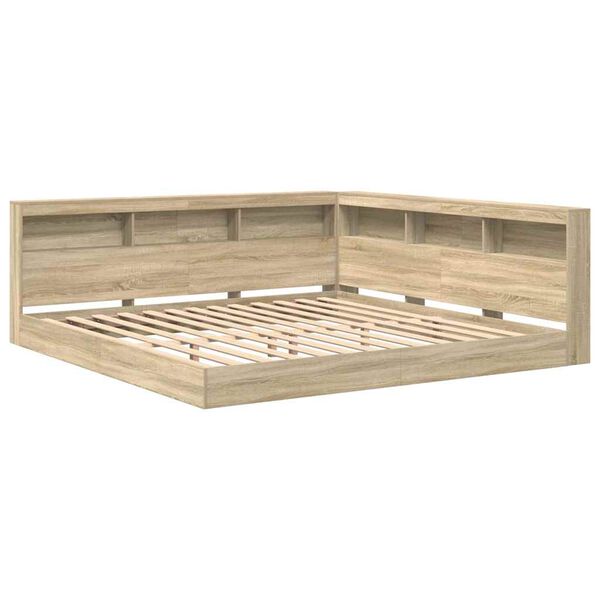 vidaXL Kirjahylly S&auml;nky Sonoma tammi 6FT Super King Size Tekninen puu