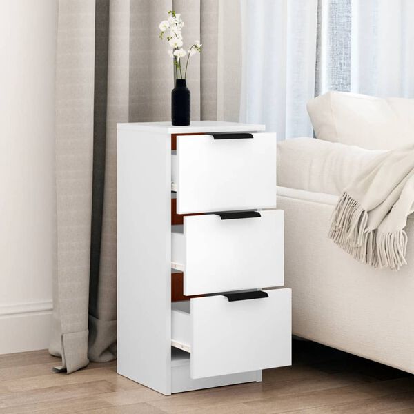 vidaXL Senkki valkoinen 30x30x70 cm tekninen puu