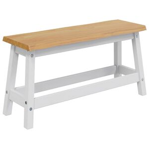 VidaXL Ruokapenkki EKAI valkoinen 91,5 x 29 x 45,5 cm T&auml;ysi m&auml;nty