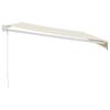 vidaXL Sis&auml;&auml;nkelattava markiisi kerma 5x3 m kangas/alumiini