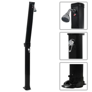 vidaXL Kokoontaittuva aurinkovoimasuihku 214 cm musta 23 l