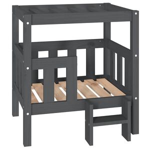 vidaXL Koirans&auml;nky harmaa 65,5x50,5x70 cm t&auml;ysi m&auml;nty