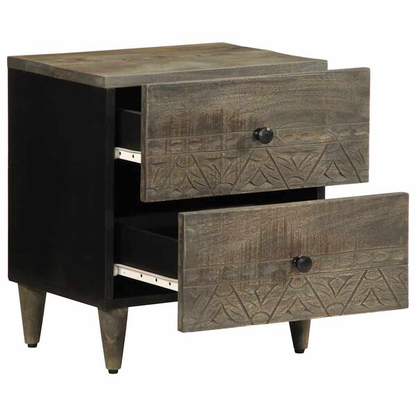 vidaXL y&ouml;kaappi vaaleanharmaa 40x33x46 cm massiivipuu mango