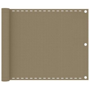 vidaXL Parvekkeen suoja harmaanruskea 75x300 cm HDPE