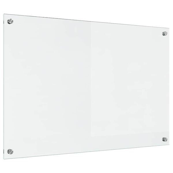 vidaXL Keittiön suojapaneeli Läpinäkyvä 90 x 60 cm karkaistu lasi