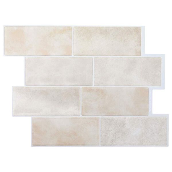 vidaXL Metrolaatta 10 pcs Beige marmori 29.4 x 21.4 cm