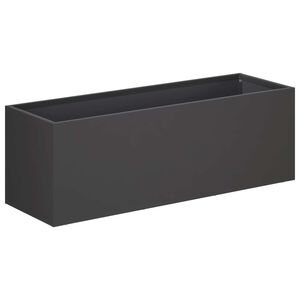 vidaXL Puutarha ruukku Musta 40 x 20 x 20 cm Kylm&auml;valssattu ter&auml;s