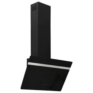 vidaXL Liesituuletin 60 cm ter&auml;s ja karkaistu lasi musta