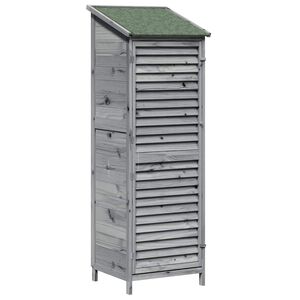 vidaXL Puutarhasuoja katolla Harmaa 59 x 56 x 176 cm S&auml;teisen kuusipuu