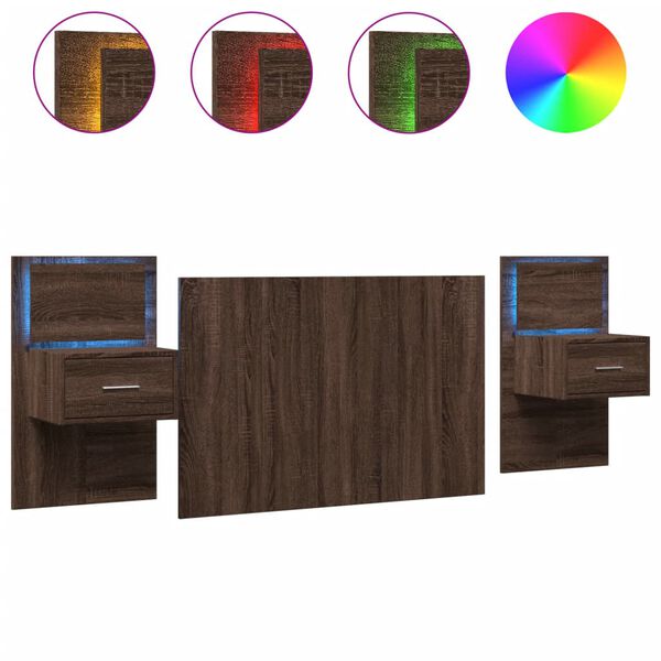 vidaXL S&auml;ngynp&auml;&auml;ty y&ouml;p&ouml;ydill&auml; ruskea tammi 120 cm tekninen puu