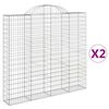 vidaXL Kaarevat kivikorit 2 kpl 200x30x180/200 cm galvanoitu rauta