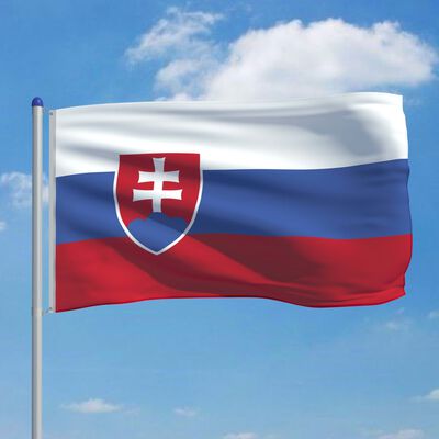 vidaXL Slovakian lippu ja tanko alumiini 6 m