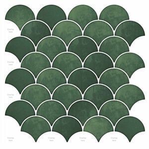 vidaXL Kala-asteikko laatta 10 kpl Tummanvihre&auml; 30 x 30 cm