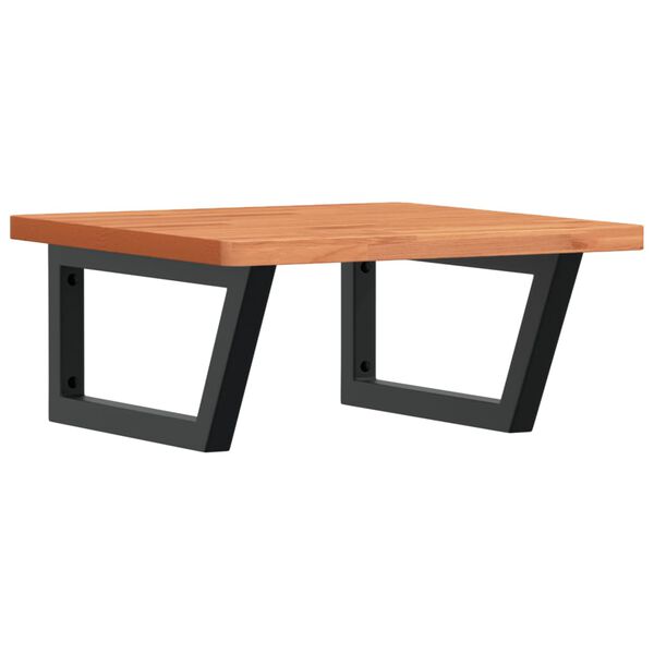 vidaXL Pesuallashylly seinälle teräs ja täysi pyökki