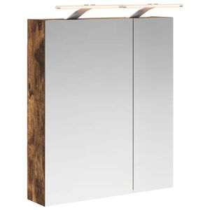 vidaXL Kylpyhuoneen Peilikaappi hyllyll&auml; Savup&auml;hkin&auml; 60 x 14,5 x 70 cm