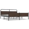 vidaXL Metallinen sängynrunko ruskea tammi 183x213 cm