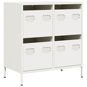 vidaXL Senkki Valkoinen 68x39x73,5 cm Kylm&auml;valssattu ter&auml;s