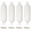 vidaXL Veneen lepuuttaja 4 kpl valkoinen &Oslash; 14x50 cm PVC