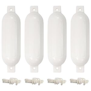 vidaXL Veneen lepuuttaja 4 kpl valkoinen &Oslash; 14x50 cm PVC