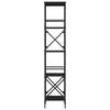vidaXL Kirjahylly 5 kerrosta musta 59x35x171 cm tekninen puu