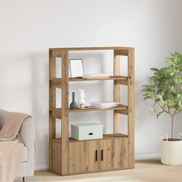 vidaXL Sivupöytä artesaani tammi 30 x 80 x 119.5 cm Tekninen puu