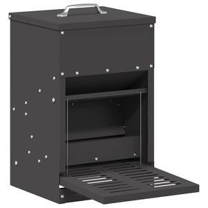 vidaXL Broilerin ponnisteluruokinta Musta 25 x 42 x 40 cm