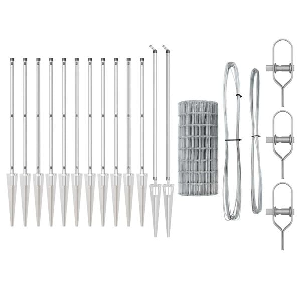 vidaXL Aita ja Tuki Hopea 1 x 10 m Ter&auml;s