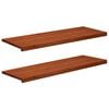 vidaXL Ikkunalautaset 2 kpl Ruskea 120 x 40 x 2 cm Kiinte&auml; py&ouml;kki