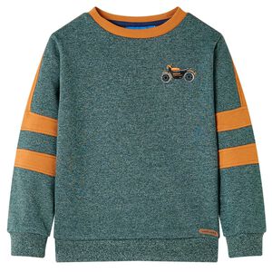 Lasten Collegepaita meleerattu tummanvihre&auml; 92