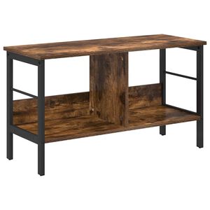 vidaXL Kirjahylly 2 tasoa 82 x 32 x 47 cm Tekninen puu Savup&auml;hkin&auml;