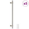 vidaXL Kaapin kahvat 5 kpl hopea 224 mm ruostumaton ter&auml;s
