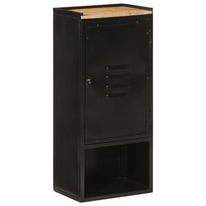 vidaXL Kylpyhuoneen kaappi 40x27x90 cm rauta ja t&auml;ysi mangopuu