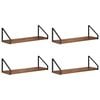 vidaXL Sein&auml;hyllyt 4 kpl Vanha puu 50 x 16 x 15,5 cm