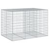 vidaXL Kivikori katolla 150x100x100 cm galvanoitu rauta