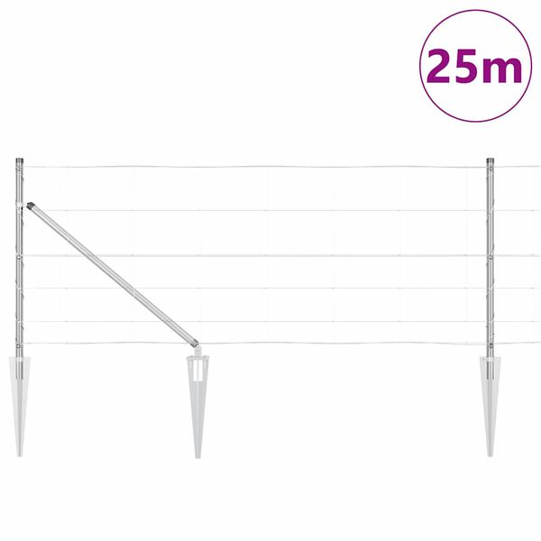 vidaXL Aitalatu Galvanoitu 25 x 0,8 m Ter&auml;s