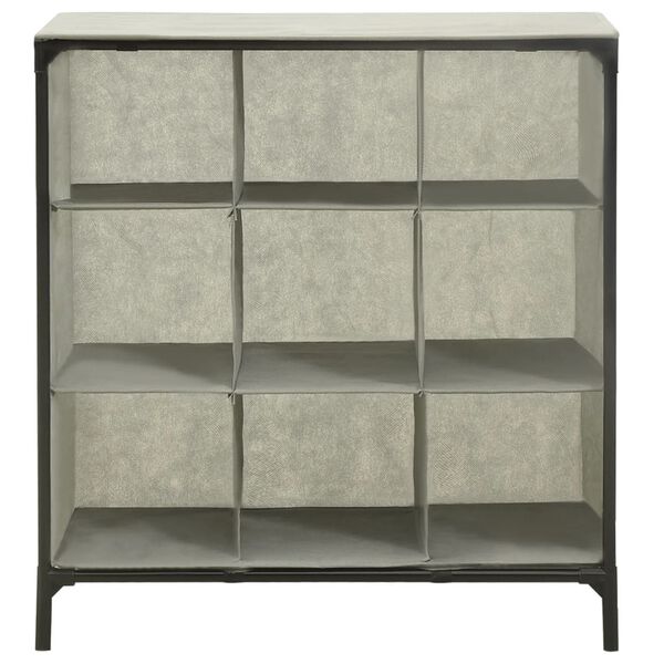 vidaXL Kenk&auml;teline 57x36x61 cm kuitukangas ja ter&auml;s harmaa