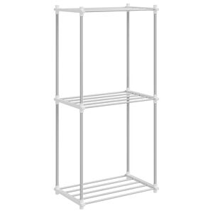 vidaXL Putkihylly Valkoinen 42,5 x 27 x 91,5 cm Alumiini