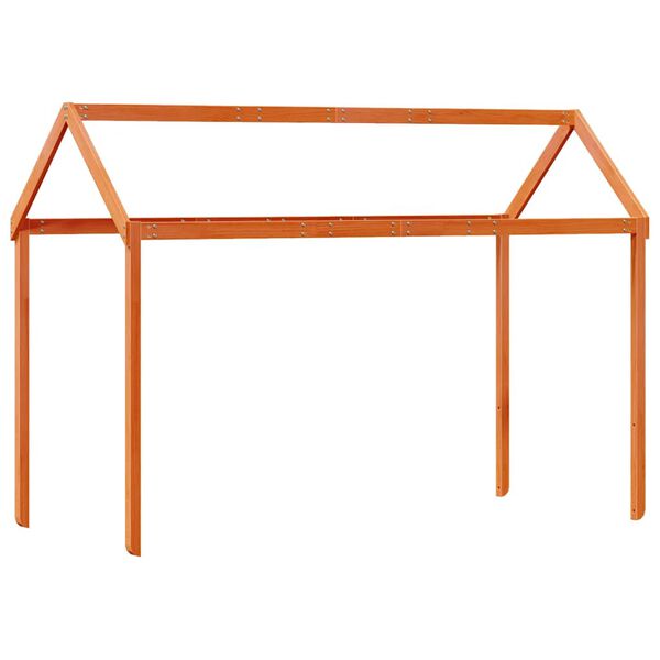 vidaXL Lastens&auml;ngyn katos vahanruskea 207x95,5x159 cm t&auml;ysi m&auml;nty