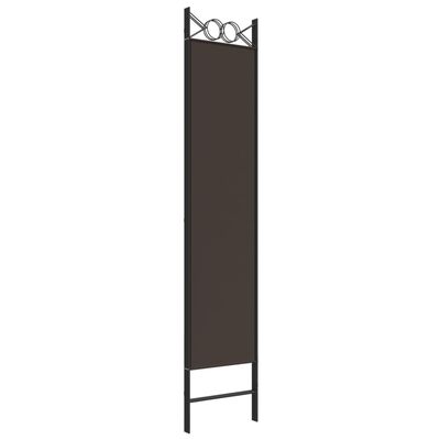 vidaXL 3-paneelinen Tilanjakaja ruskea 120x200 cm kangas