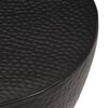 vidaXL Sohvapöytä vasaroitu pinta alumiini Ø 50x30 cm musta