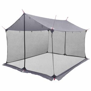vidaXL Camping-teltta verkkoseinill&auml; Harmaa ja oranssi