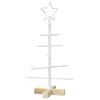 vidaXL Metallinen joulukuusi jalalla KUOPIO 60 cm Ter&auml;s valkoinen
